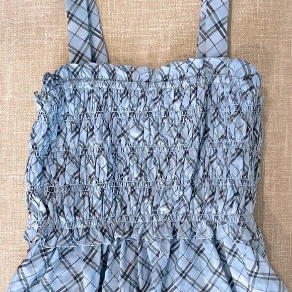 NWT J.Crew Smocked Tank Top in Textured Plaid S - Picture 6 of 7